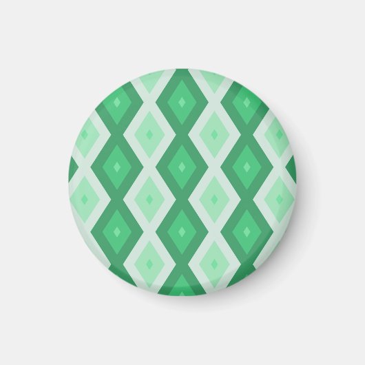 Farbtöne des grünen Diamantmusters Magnet (Vorne)