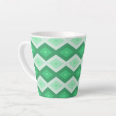 Farbtöne des grünen Diamantmusters Milchtasse (Linke Ecke)
