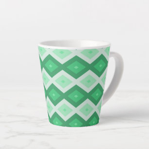 Farbtöne des grünen Diamantmusters Milchtasse
