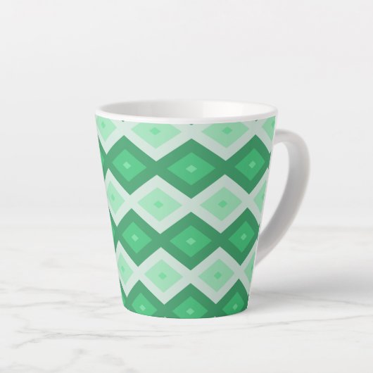 Farbtöne des grünen Diamantmusters Milchtasse (Rechte Ecke)
