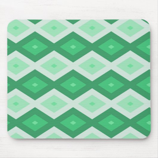 Farbtöne des grünen Diamantmusters Mousepad (Vorne)
