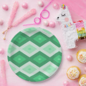 Farbtöne des grünen Diamantmusters Pappteller (Party)