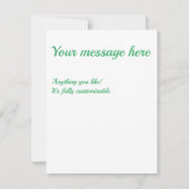 Farbtöne des grünen Diamantmusters RSVP Karte (Rückseite)