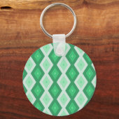 Farbtöne des grünen Diamantmusters Schlüsselanhänger (Vorderseite)