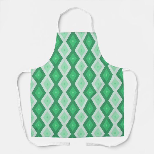 Farbtöne des grünen Diamantmusters Schürze (Vorderseite)