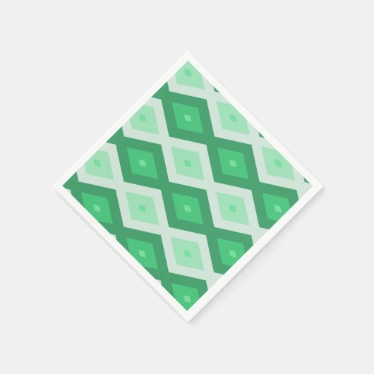 Farbtöne des grünen Diamantmusters Serviette (Ecke)