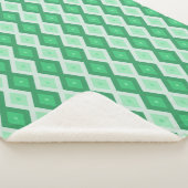 Farbtöne des grünen Diamantmusters Sherpadecke (3/4)