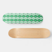 Farbtöne des grünen Diamantmusters Skateboard (Horizontal)