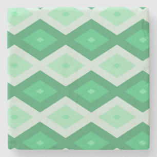 Farbtöne des grünen Diamantmusters Steinuntersetzer