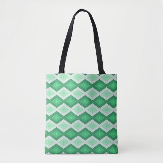 Farbtöne des grünen Diamantmusters Tasche (Vorderseite)