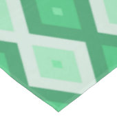 Farbtöne des grünen Diamantmusters Tischdecke (Schrägansicht)