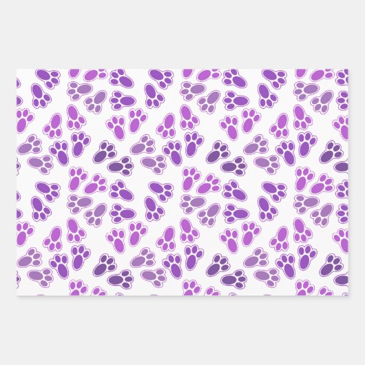 Farbtöne des Lila Ostersonnenblumenmusters Geschenkpapier Set (Vorderseite 3)