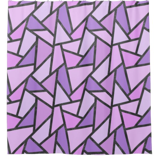 Farbtöne des lilac-farbenen Glasmusters Duschvorhang (Vorderseite)