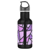 Farbtöne des lilac-farbenen Glasmusters Edelstahlflasche (Rückseite)