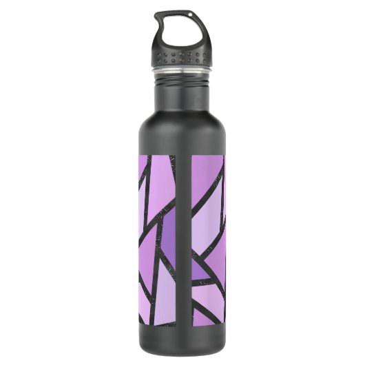 Farbtöne des lilac-farbenen Glasmusters Edelstahlflasche (Rückseite)