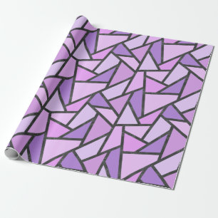 Farbtöne des lilac-farbenen Glasmusters Geschenkpapier
