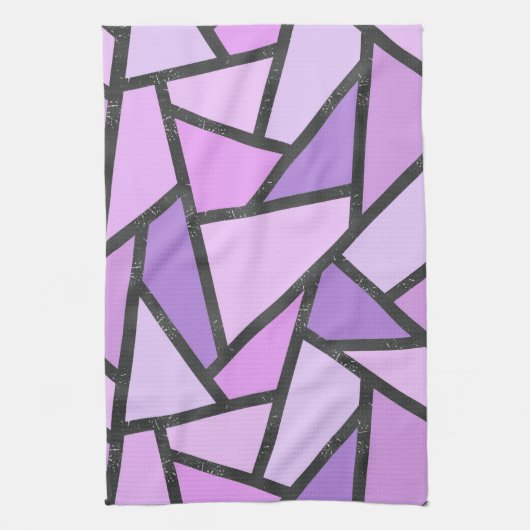 Farbtöne des lilac-farbenen Glasmusters Geschirrtuch (Vertikal)