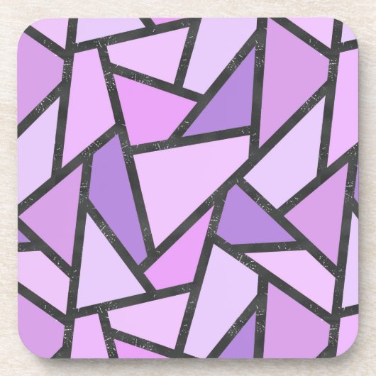Farbtöne des lilac-farbenen Glasmusters Getränkeuntersetzer (Vorderseite)
