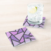 Farbtöne des lilac-farbenen Glasmusters Glasuntersetzer (Schrägansicht)