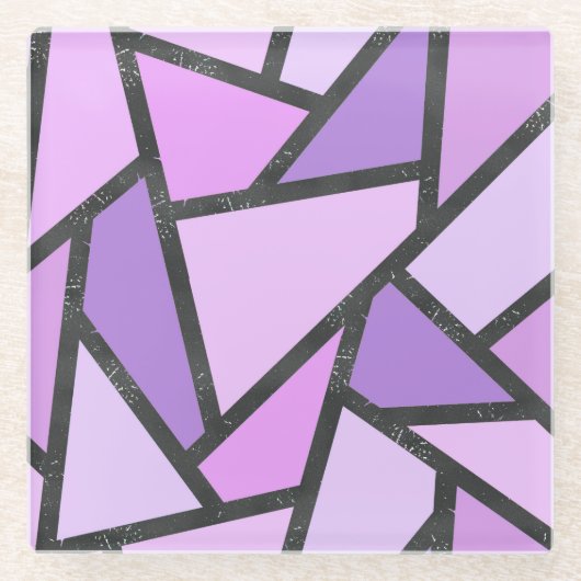Farbtöne des lilac-farbenen Glasmusters Glasuntersetzer (Vorderseite)