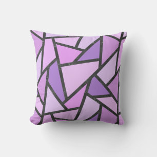 Farbtöne des lilac-farbenen Glasmusters Kissen