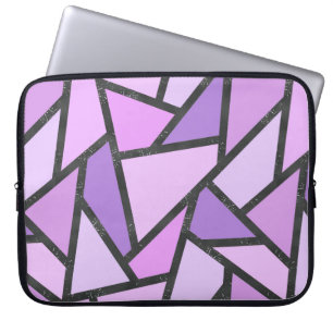 Farbtöne des lilac-farbenen Glasmusters Laptopschutzhülle