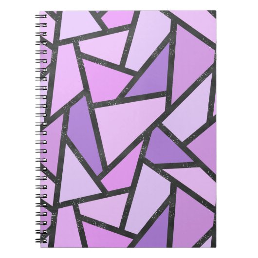 Farbtöne des lilac-farbenen Glasmusters Notizblock (Vorderseite)