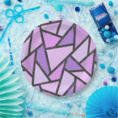 Farbtöne des lilac-farbenen Glasmusters Pappteller (Party)