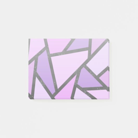 Farbtöne des lilac-farbenen Glasmusters Post-it Klebezettel (Vorderseite)