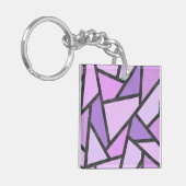 Farbtöne des lilac-farbenen Glasmusters Schlüsselanhänger (Vorderseite links)