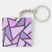 Farbtöne des lilac-farbenen Glasmusters Schlüsselanhänger (Rückseite)