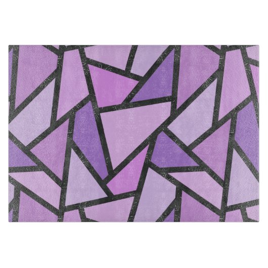 Farbtöne des lilac-farbenen Glasmusters Schneidebrett (Vorderseite)