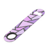 Farbtöne des lilac-farbenen Glasmusters Speed Flaschenöffner (Vorderseite Schrägansicht)