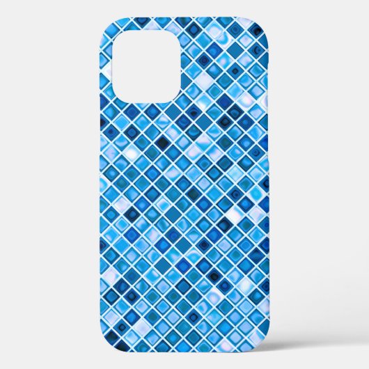 Farbtöne des Mosaikfliesen-Musters "Blau" Case-Mate iPhone Hülle (Rückseite)