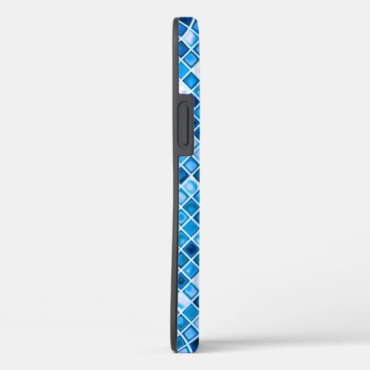 Farbtöne des Mosaikfliesen-Musters "Blau" Case-Mate iPhone Hülle (Rückseite / Rechts)