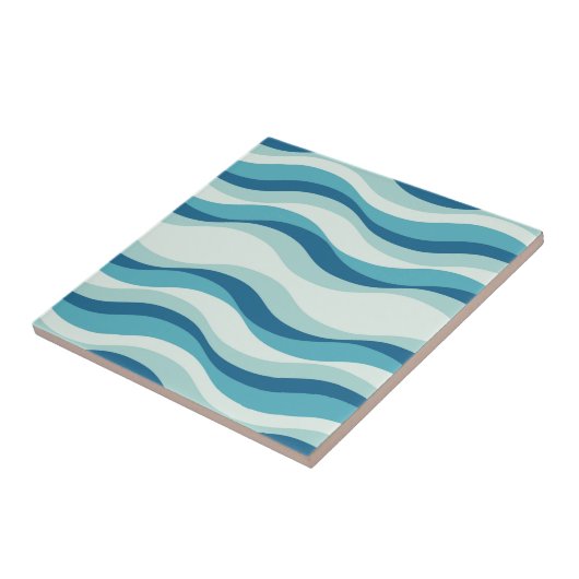 Farbtöne des Musters "Blaue Welle" Fliese (Seite)