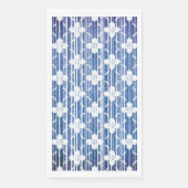 Farbtöne des Musters "Blaues weißes Ombre"-Blume Serviette (Vorderseite)