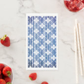 Farbtöne des Musters "Blaues weißes Ombre"-Blume Serviette (Beispiel)