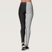 Farbtöne des Musters "Graue Streifen" Leggings (Rückseite)