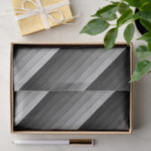 Farbtöne des Musters "Graue Streifen" Seidenpapier (Geschenk)