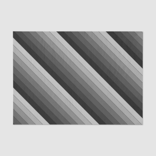 Farbtöne des Musters "Graue Streifen" Seidenpapier (Vorderseite)