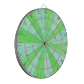 Farbtöne des Musters "Muster der grünen Geometrie" Dartscheibe (Vorderseite Links)