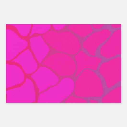 Farbtöne des rosa glänzenden Schleifpapiers Geschenkpapier Set (Vorderseite)