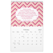 Farbtöne des rosa Kalenders Kalender (Feb 2027)