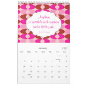 Farbtöne des rosa Kalenders Kalender (Jan 2027)