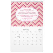 Farbtöne des rosa Kalenders Kalender (Feb 2026)