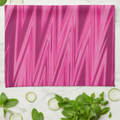 Farbtöne des rosa Zigzag-Musters Geschirrtuch (Gefaltet)