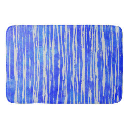 Farbtöne des weißen und blauen Streifens Badematte