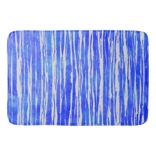 Farbtöne des weißen und blauen Streifens Badematte (Vorderseite)