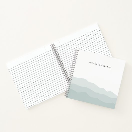 Farbtöne Farbe Grün Ombre Elegant Notizblock (Innenseite)